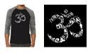 LA Pop Art The Om Symbol Out of Yoga Poses Men's Raglan Word Art T-shirt